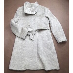 Cinzia Rocca Baby Llama & Wool Maxi Long Overcoat Sherpa Women's 10 Italy Rare!!